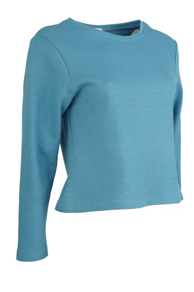 Pullover, leicht tailliert, Strandhausblau, Biobaumwolle kbA